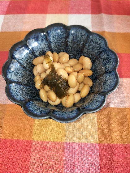 大豆の水煮を使って定番惣菜！大豆の昆布煮♪