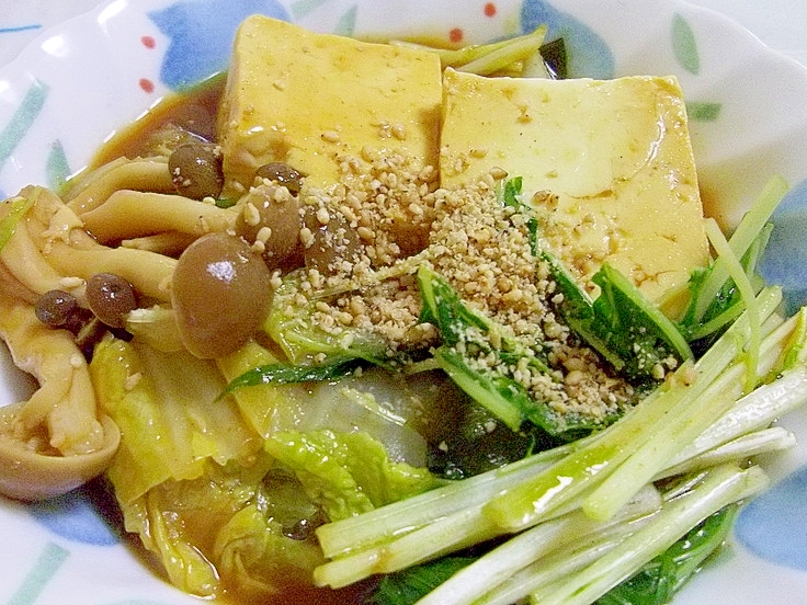 豆腐と野菜de胡麻味噌カレー鍋♪