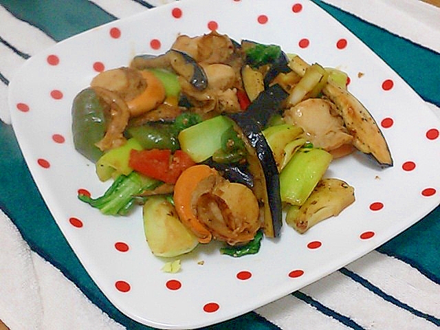 ホタテと彩り野菜のガーリック炒め