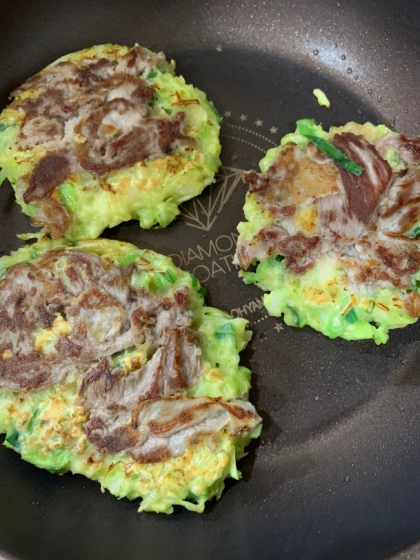 オートミールお好み焼き 豆腐バージョン