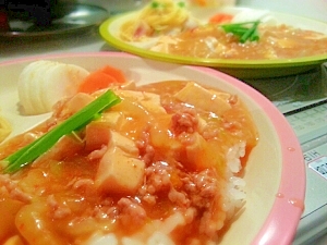 白菜入り♡麻婆丼