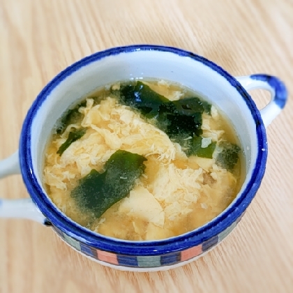 ほんのり味噌風味の卵スープ