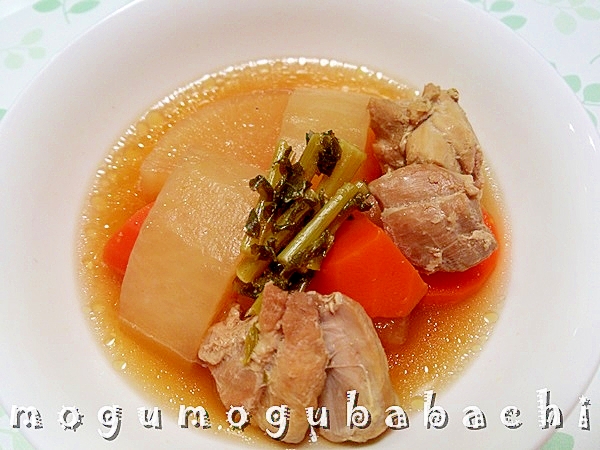 鶏肉と大根のカレー風味煮