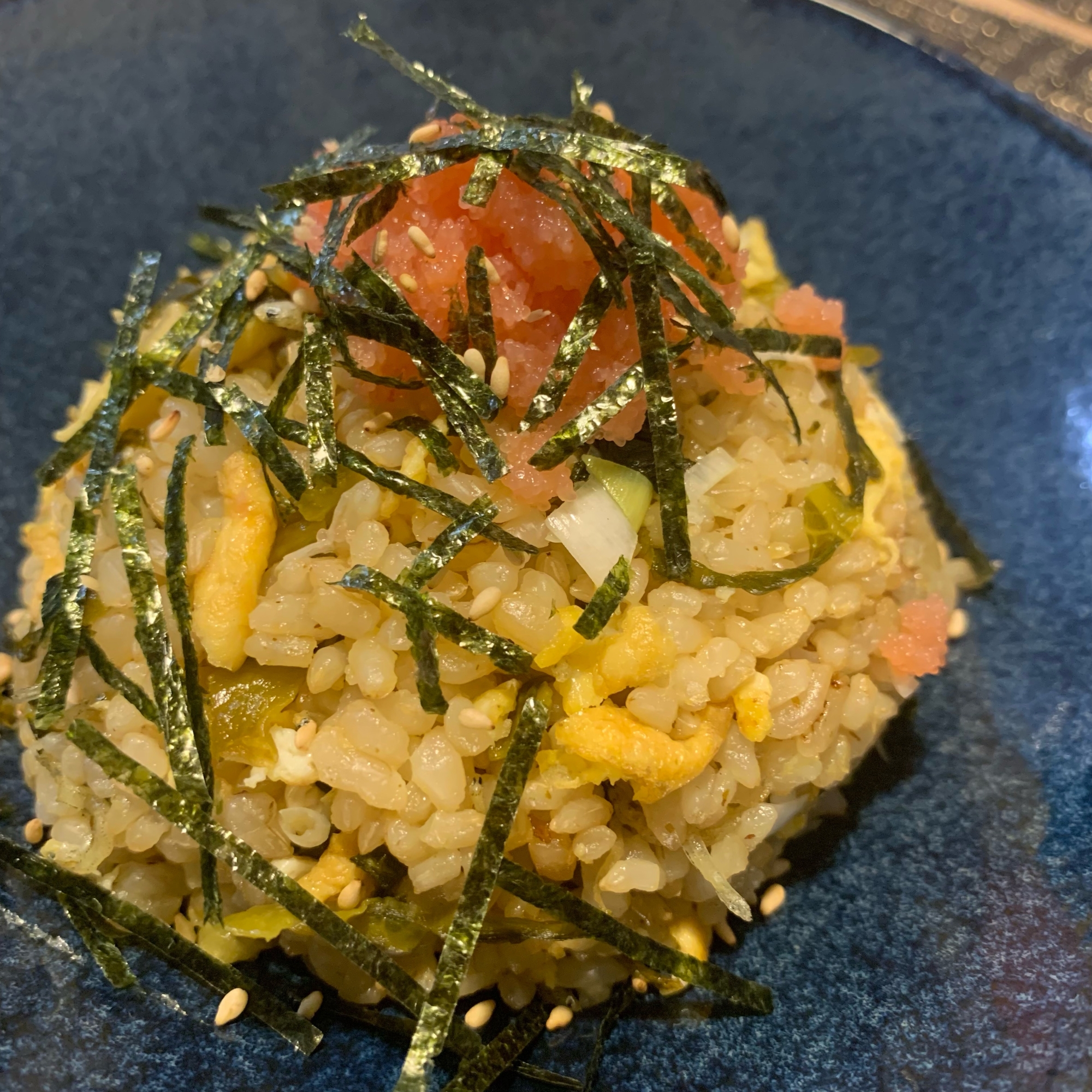 しらす入り♪高菜明太玄米炒飯