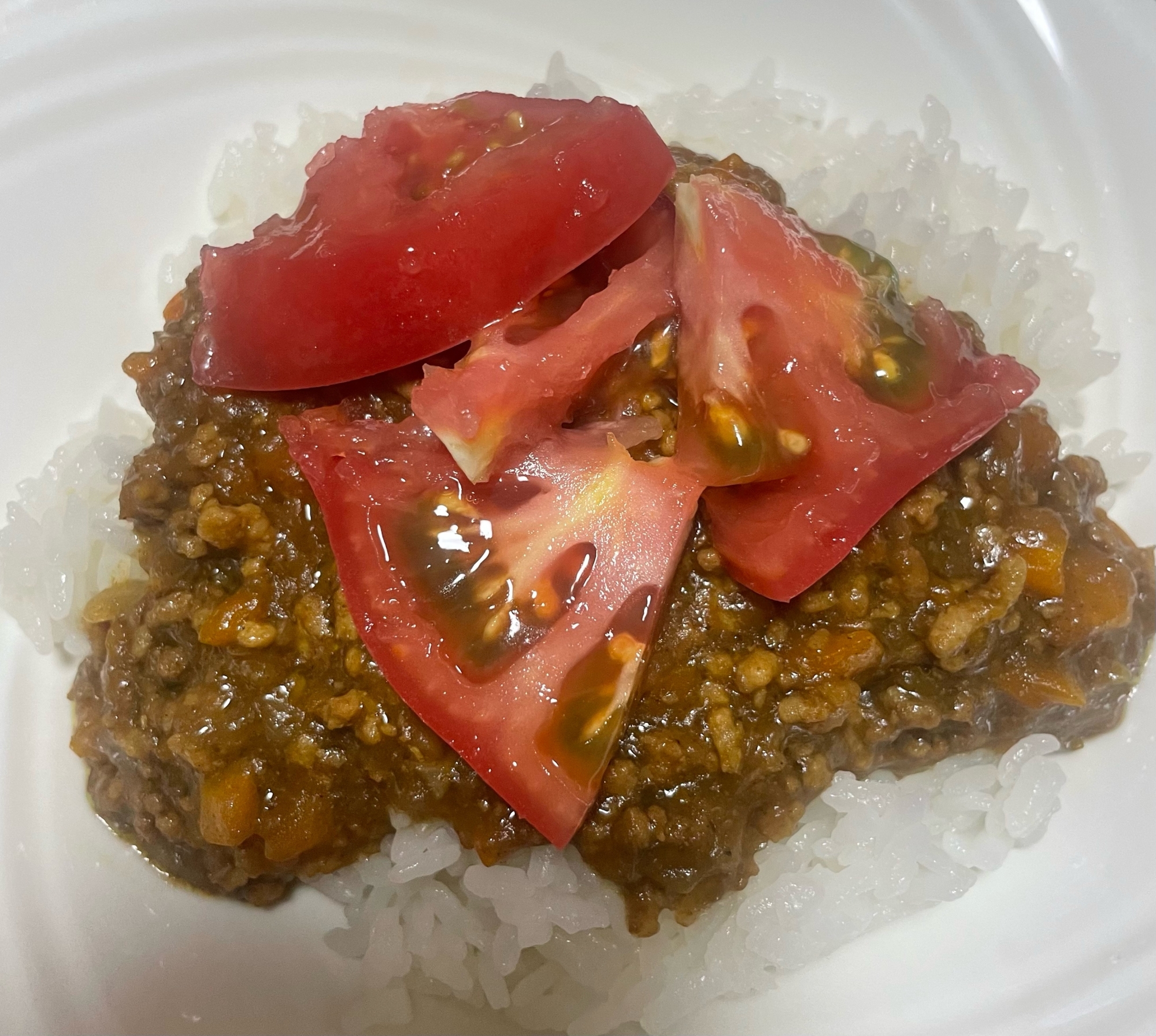 トマトでさっぱり キーマカレー