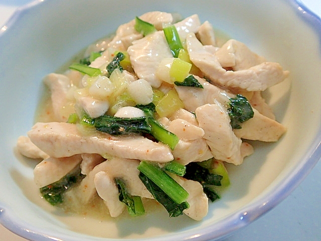 鶏がら塩糀＆生姜マヨで　鶏ムネ肉と野菜のとろみ炒め