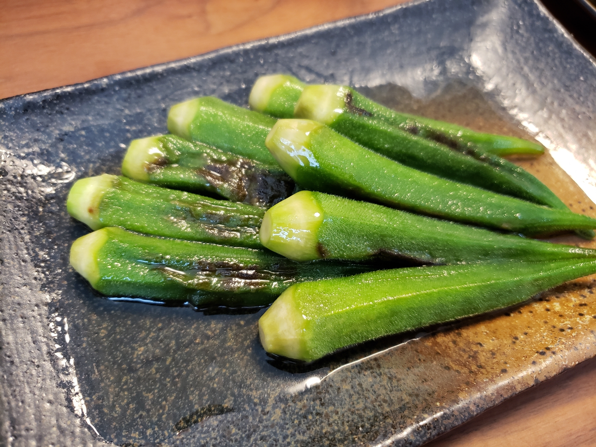 オクラの焼き浸し