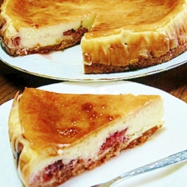 苺ベイクドチーズケーキ 我が家の味 レシピ 作り方 By さかな3103 楽天レシピ 苺ベイクドチーズケーキ 我が家の味 レシピ 作り方 By さかな3103 楽天レシピ