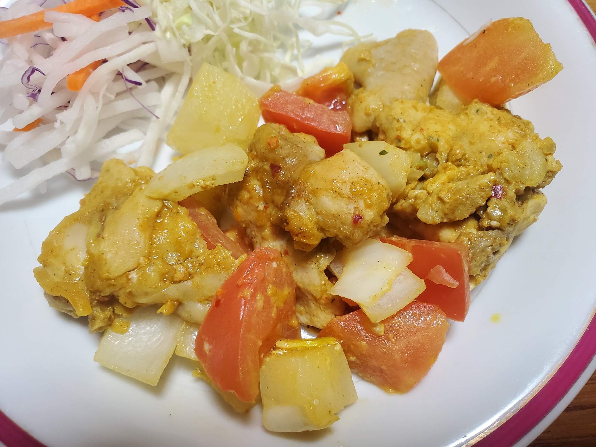 鶏肉と野菜のカレー焼き