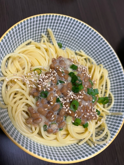 白だしベースの定番納豆パスタ！