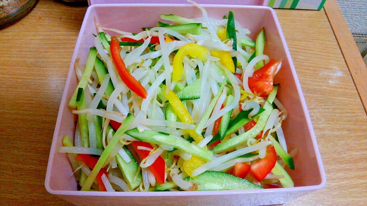 低糖質料理 もやしとパプリカのサラダ レシピ 作り方 By Tamagoromaru 楽天レシピ