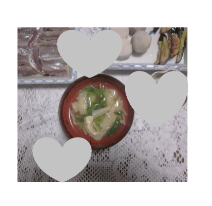 あおさ、たまねぎ、油揚げ、のお味噌汁