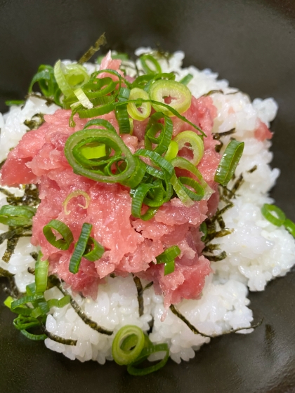 色合いが綺麗なねぎとろ丼