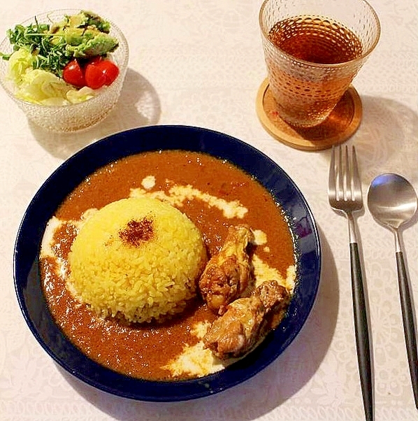 手羽元で！バターチキンカレー