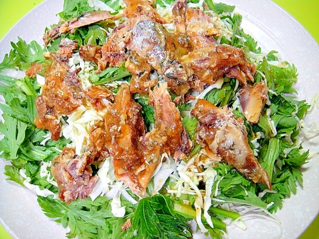 キャベツと春菊いわし蒲焼缶の和風サラダ レシピ 作り方 By Mint74 楽天レシピ キャベツと春菊いわし蒲焼缶の和風サラダ レシピ 作り方 By Mint74 楽天レシピ