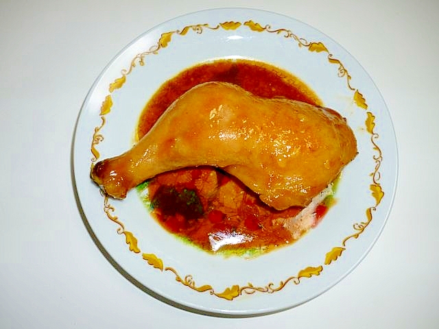 骨付き鶏もも肉の照り焼き レシピ 作り方 By Makomako 楽天レシピ