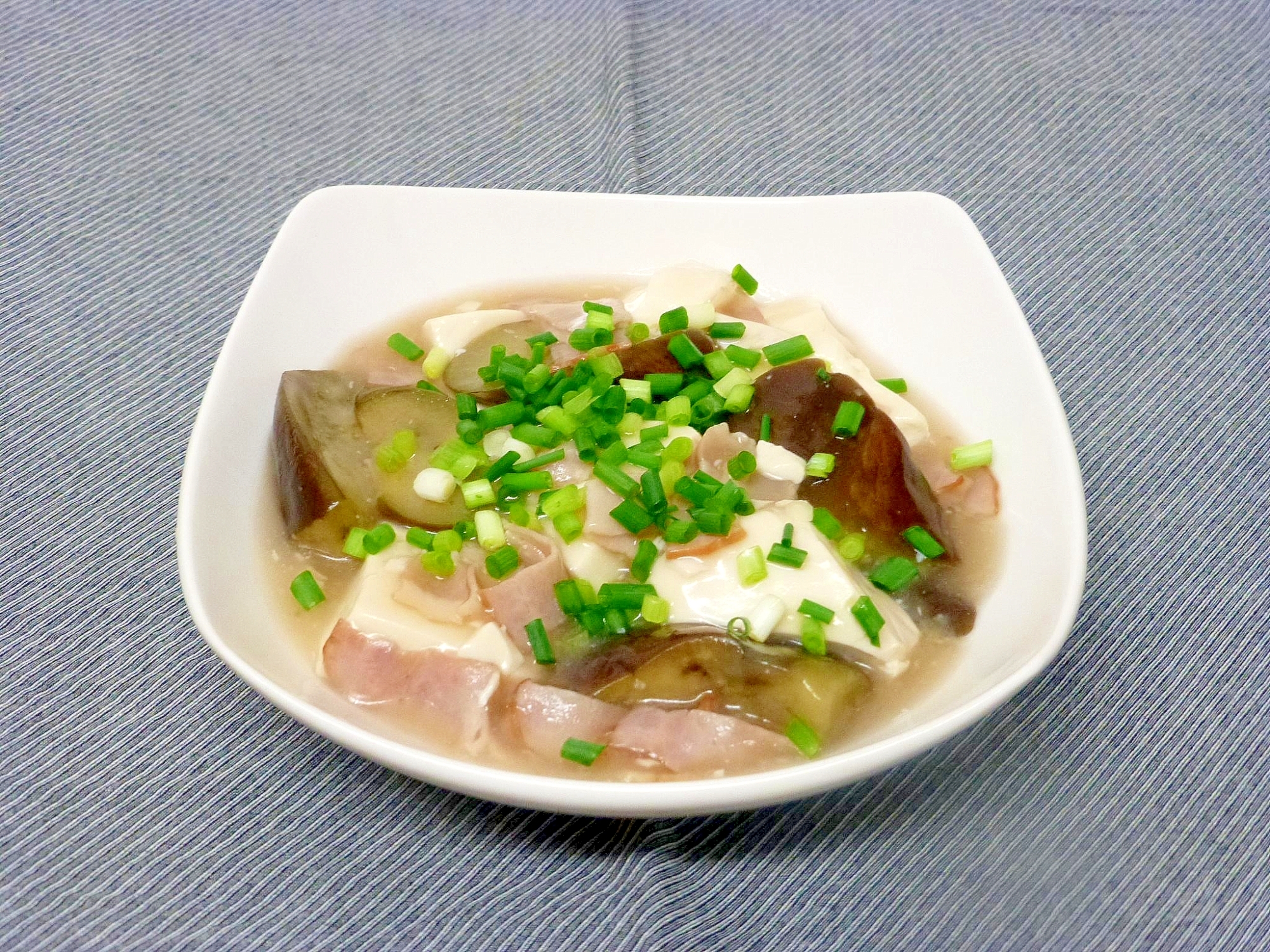 長茄子と豆腐のあんかけ煮