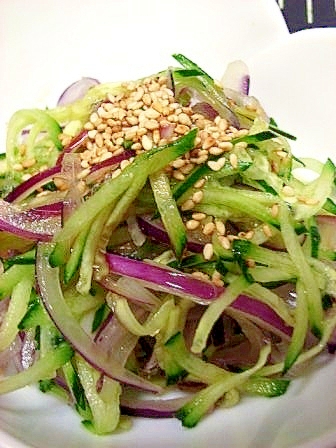 紫玉ねぎきゅうり酢和え レシピ 作り方 By Madone6 楽天レシピ