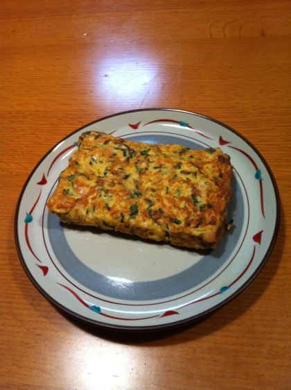 【お父さんのお弁当に】ニラが入った卵焼き