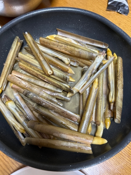 「マテ貝のバター醤油焼き」　　　　♪♪