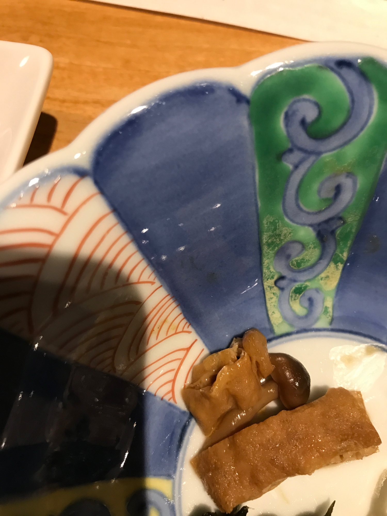 油揚げとナメコの煮物