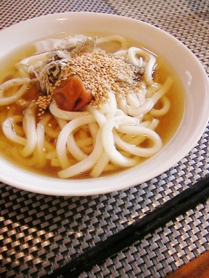 緑茶ですっきり＊梅昆布うどん＊