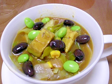 黒豆のカレースープ