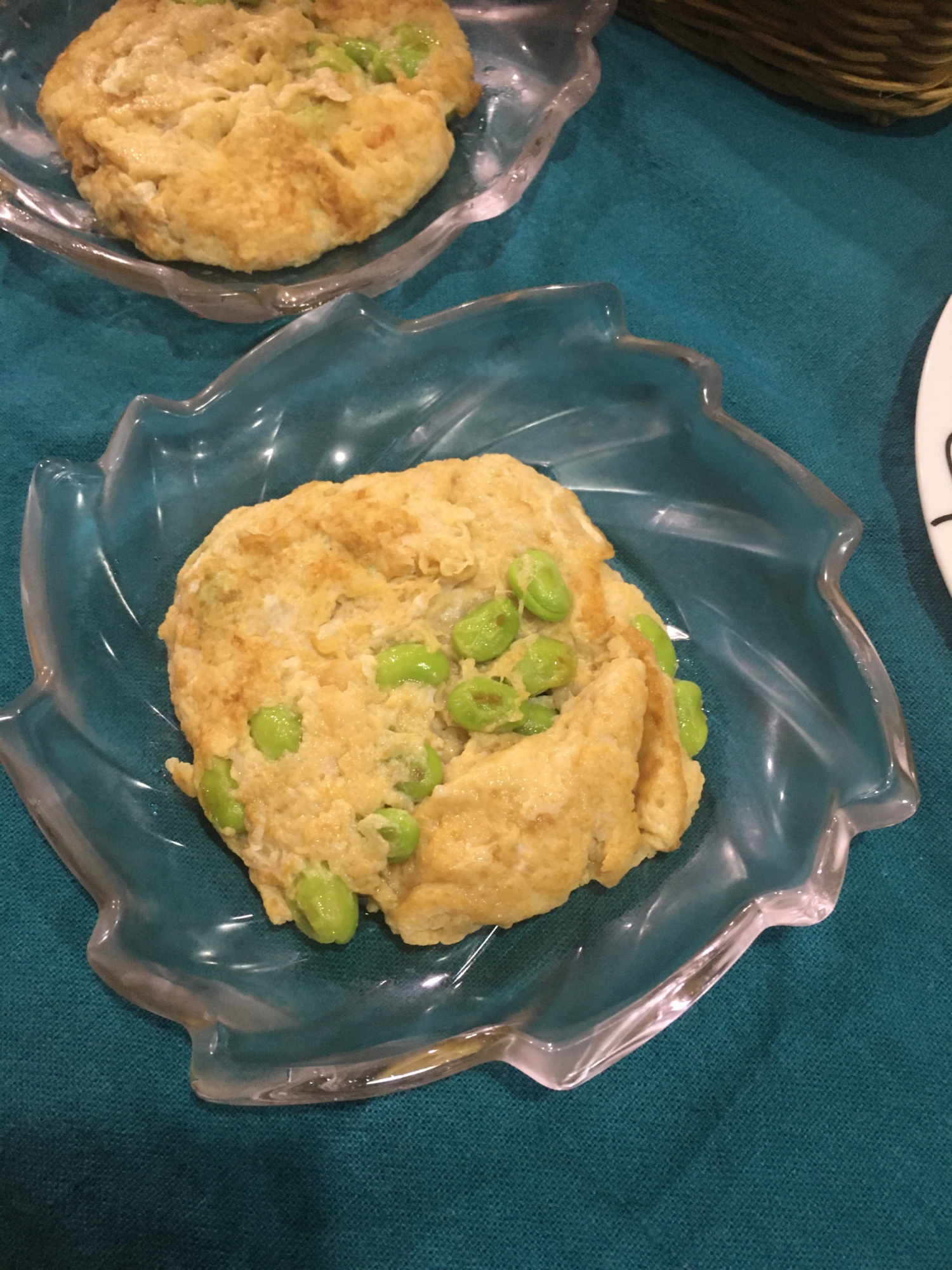 長芋と枝豆のお焼き風