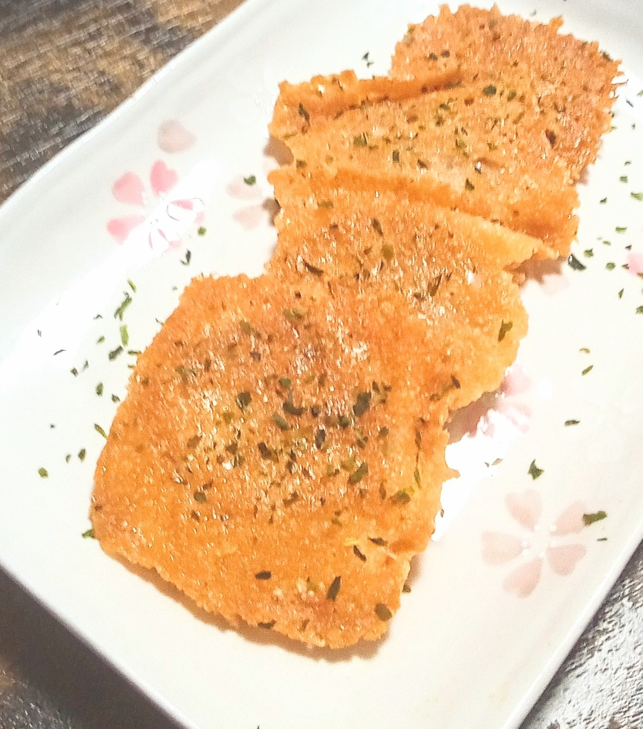 今日も簡単！！れんこんDeチーズせんべい