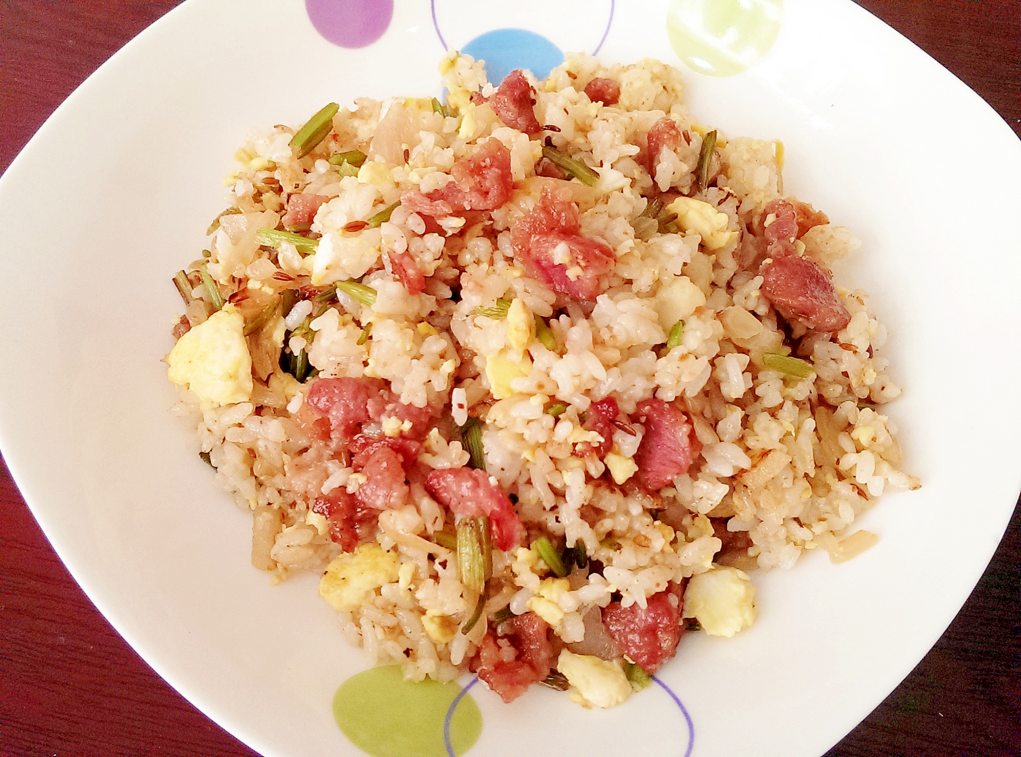 ラム肉と香菜のチャーハン