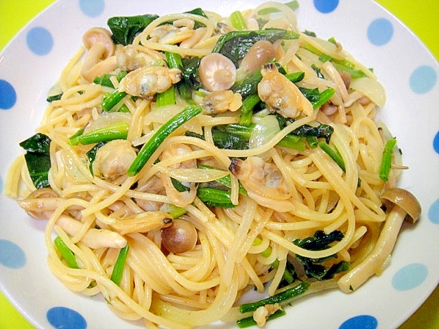 あさりとほうれん草しめじの柚子胡椒パスタ レシピ 作り方 By Mint74 楽天レシピ あさりとほうれん草しめじの柚子胡椒パスタ レシピ 作り方 By Mint74 楽天レシピ