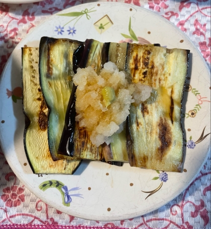 たっぷり大根おろしとわさびのなす焼き