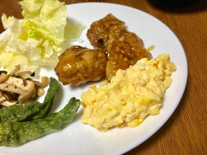 もも肉ですが…簡単に美味しくできました(^^)ご馳走さまでした‼︎また作ります