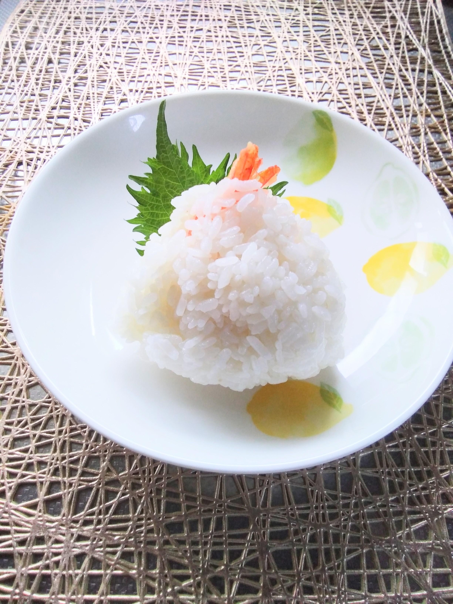 海老天むす☆小えびの天ぷらのおにぎり