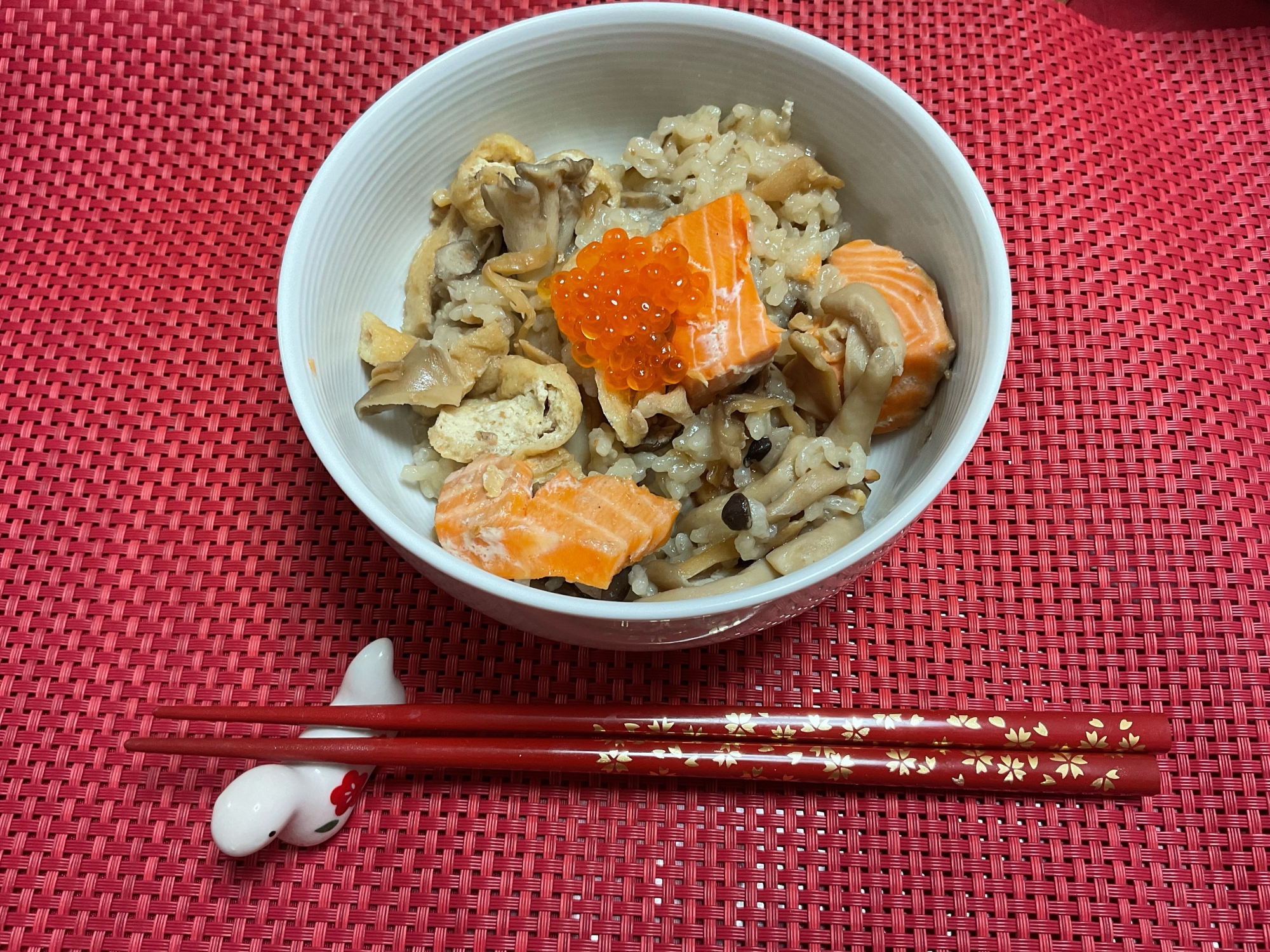 鮭と舞茸の炊き込みご飯