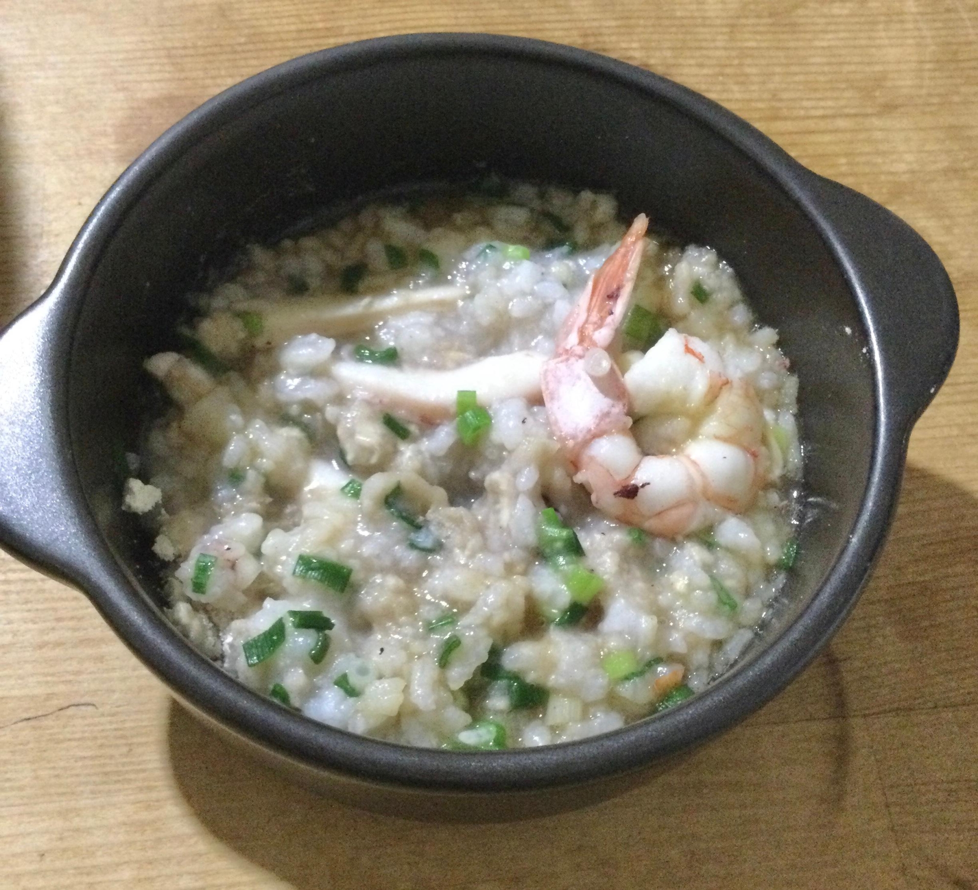 いか海老細ねぎそば粉入りおじや♪