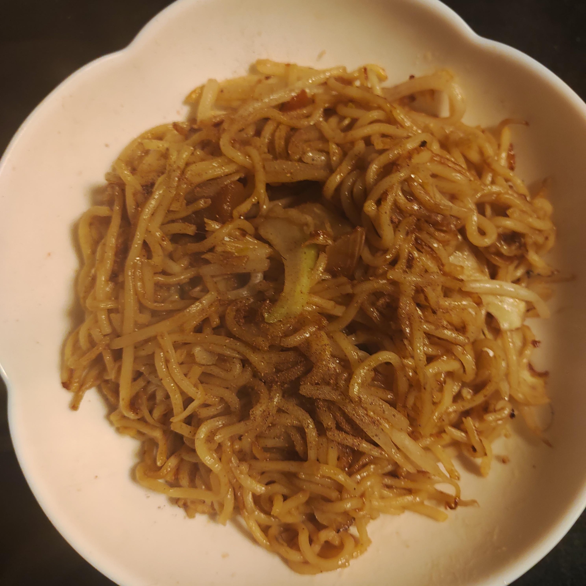 もやし、キャベツ、カレー焼きそば