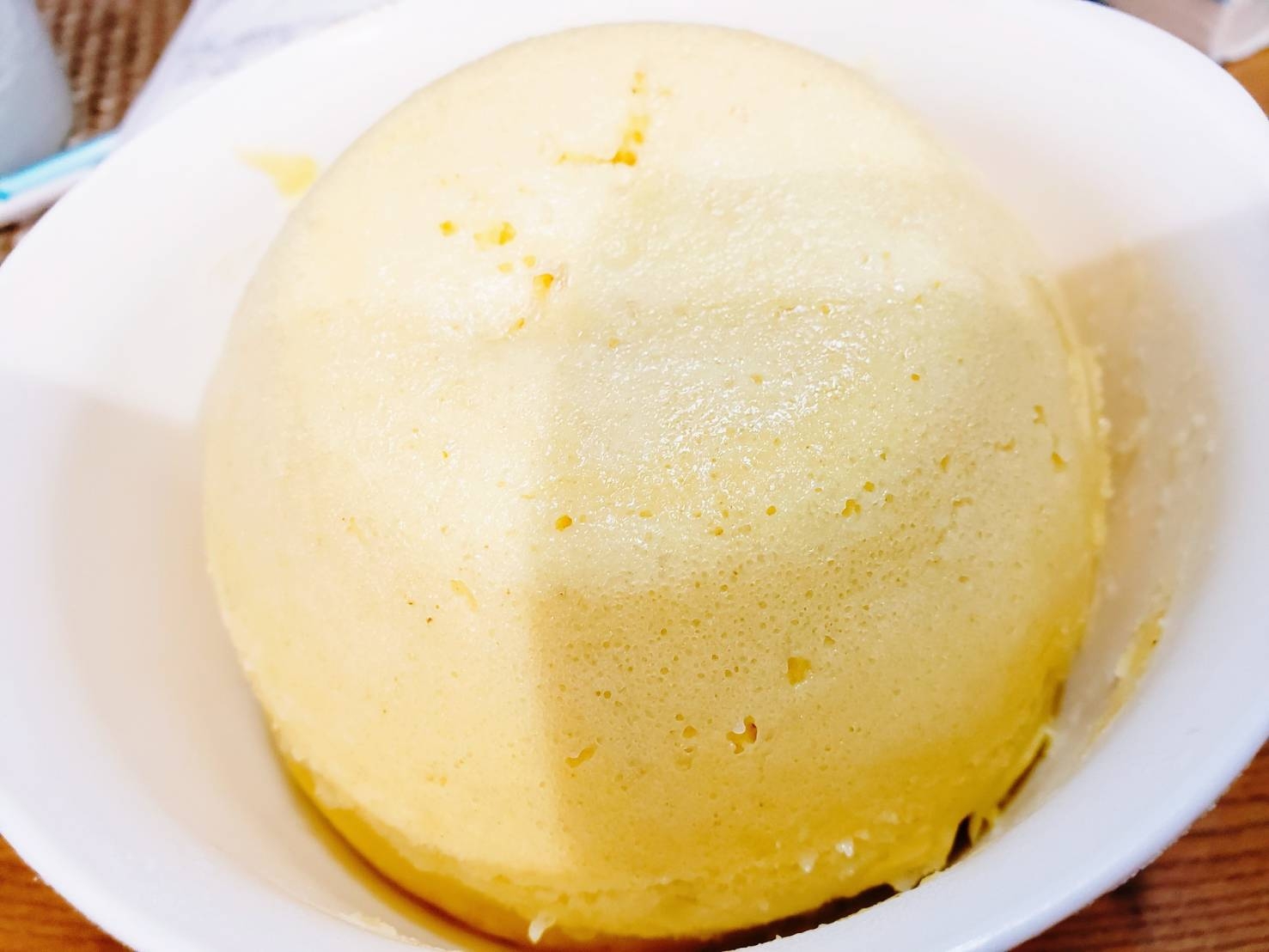 レンジで簡単☆もちもちきな粉蒸しパン