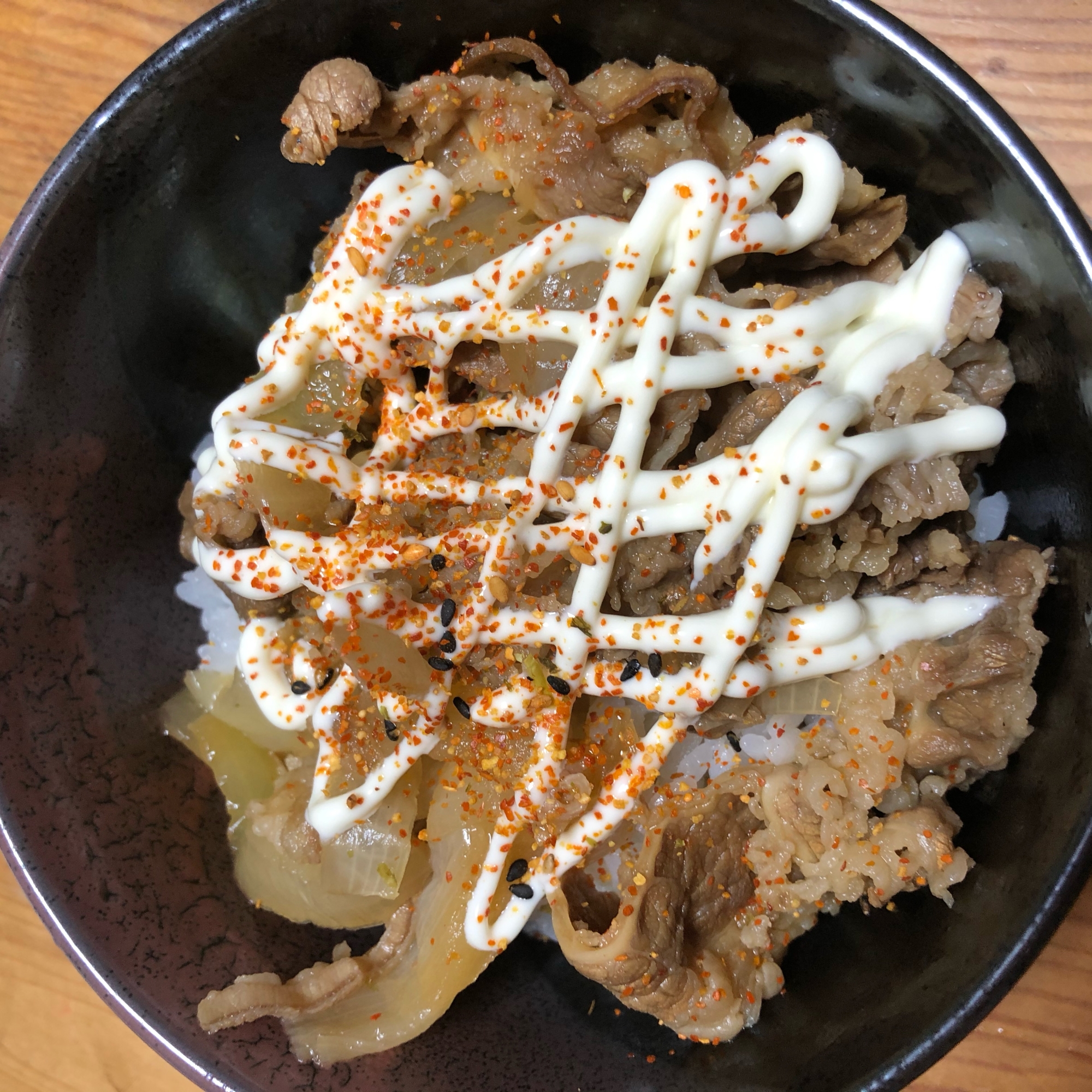 牛丼マヨがけ〜