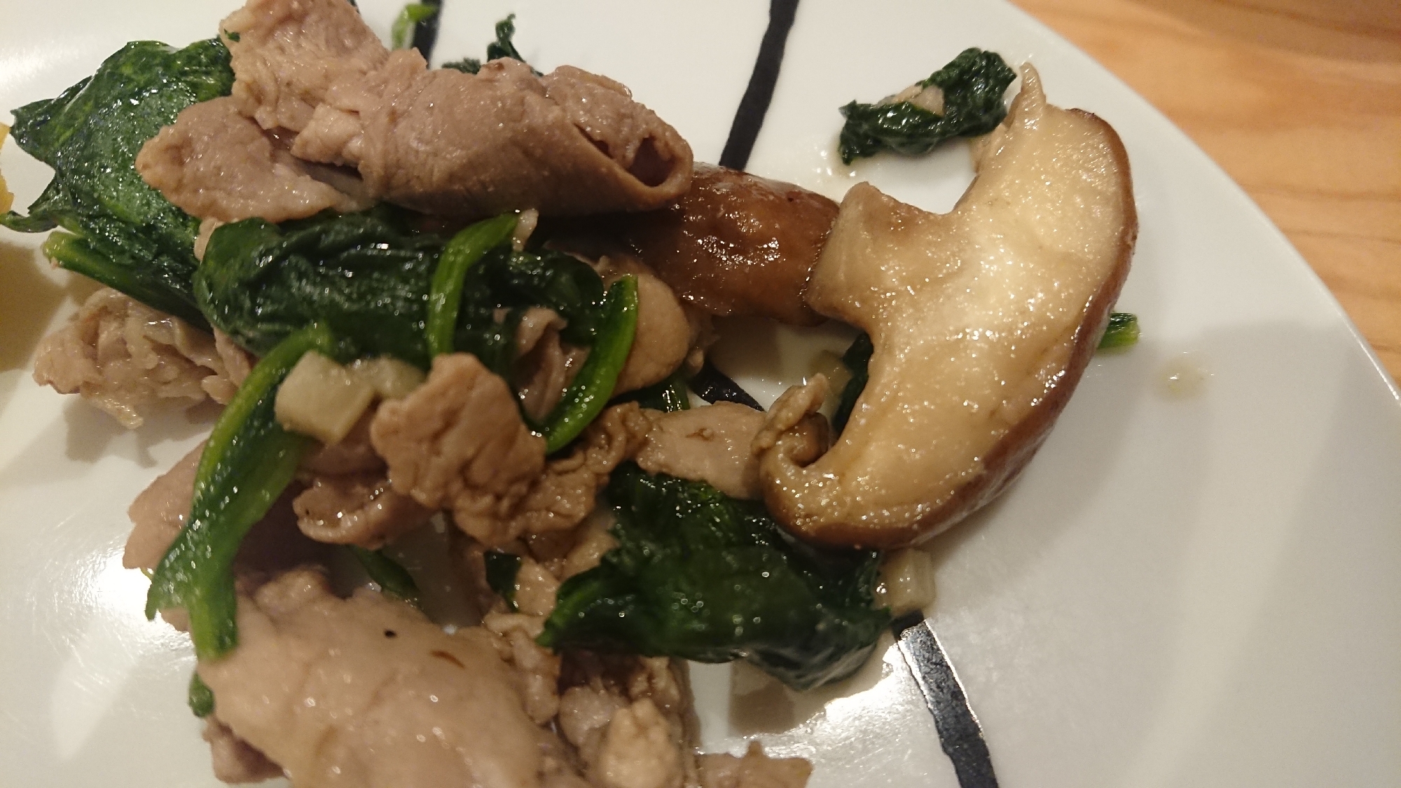 簡単!ほうれん草としいたけの炒め物