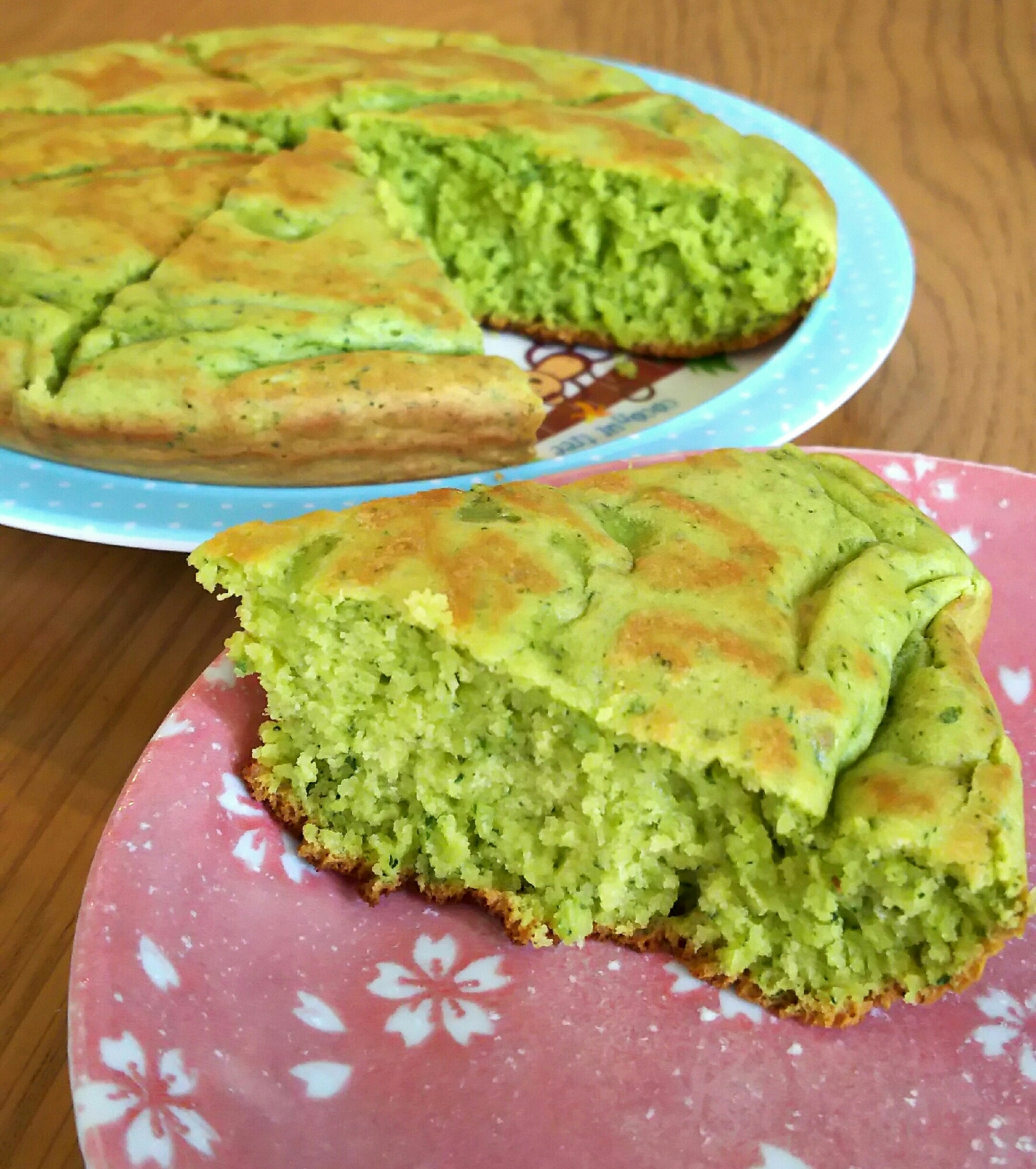 子供に野菜を！小松菜ホットケーキ