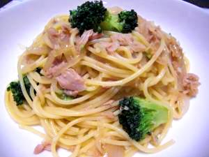 麺つゆでOK!ツナとブロッコリーの和風スパゲッティ