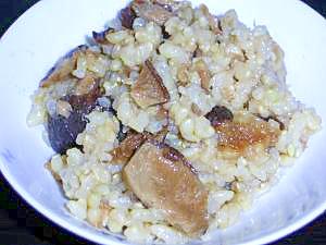 ツナ干し椎茸の玄米炊き込み