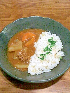 ひき肉と大根のカレー