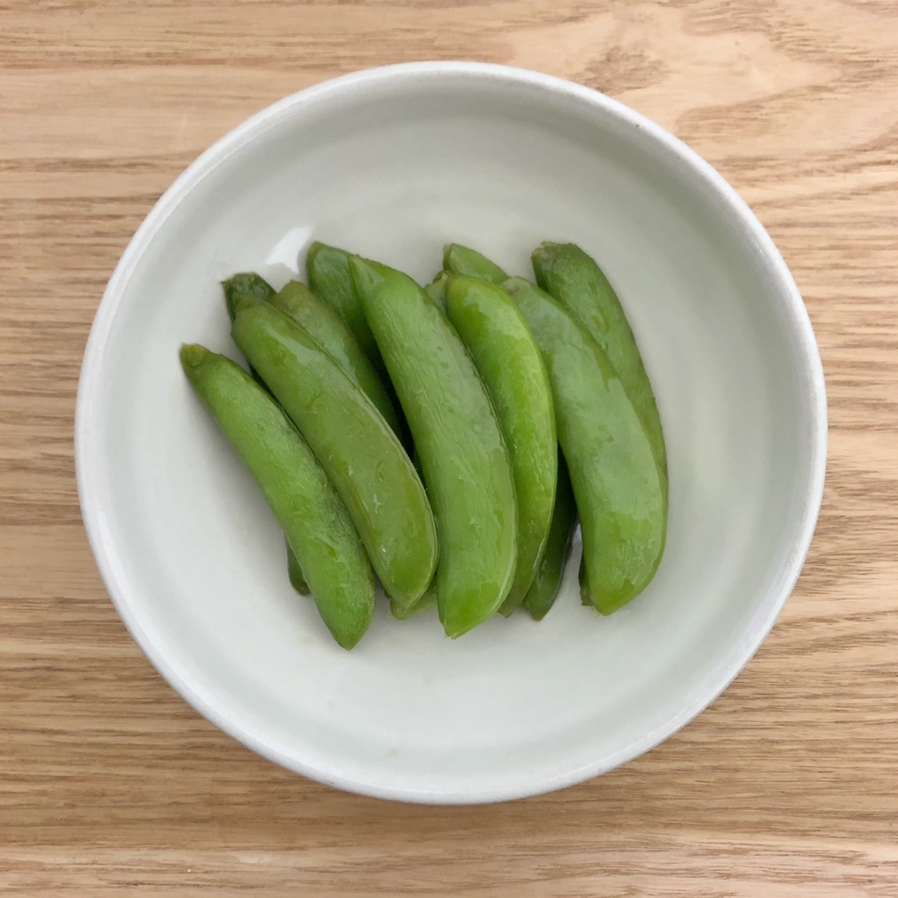 スナップエンドウのめんつゆ漬け