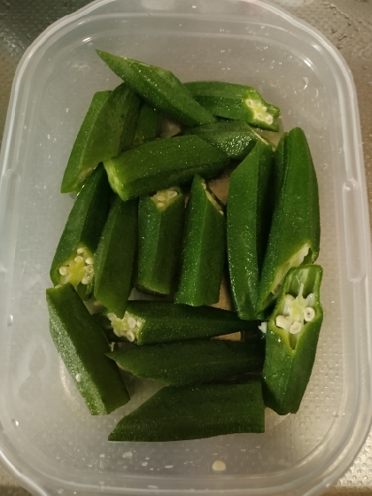 簡単作り置きおかず☆オクラの白だし漬け