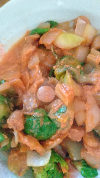 芽キャベツ使いました。おいしくできました。