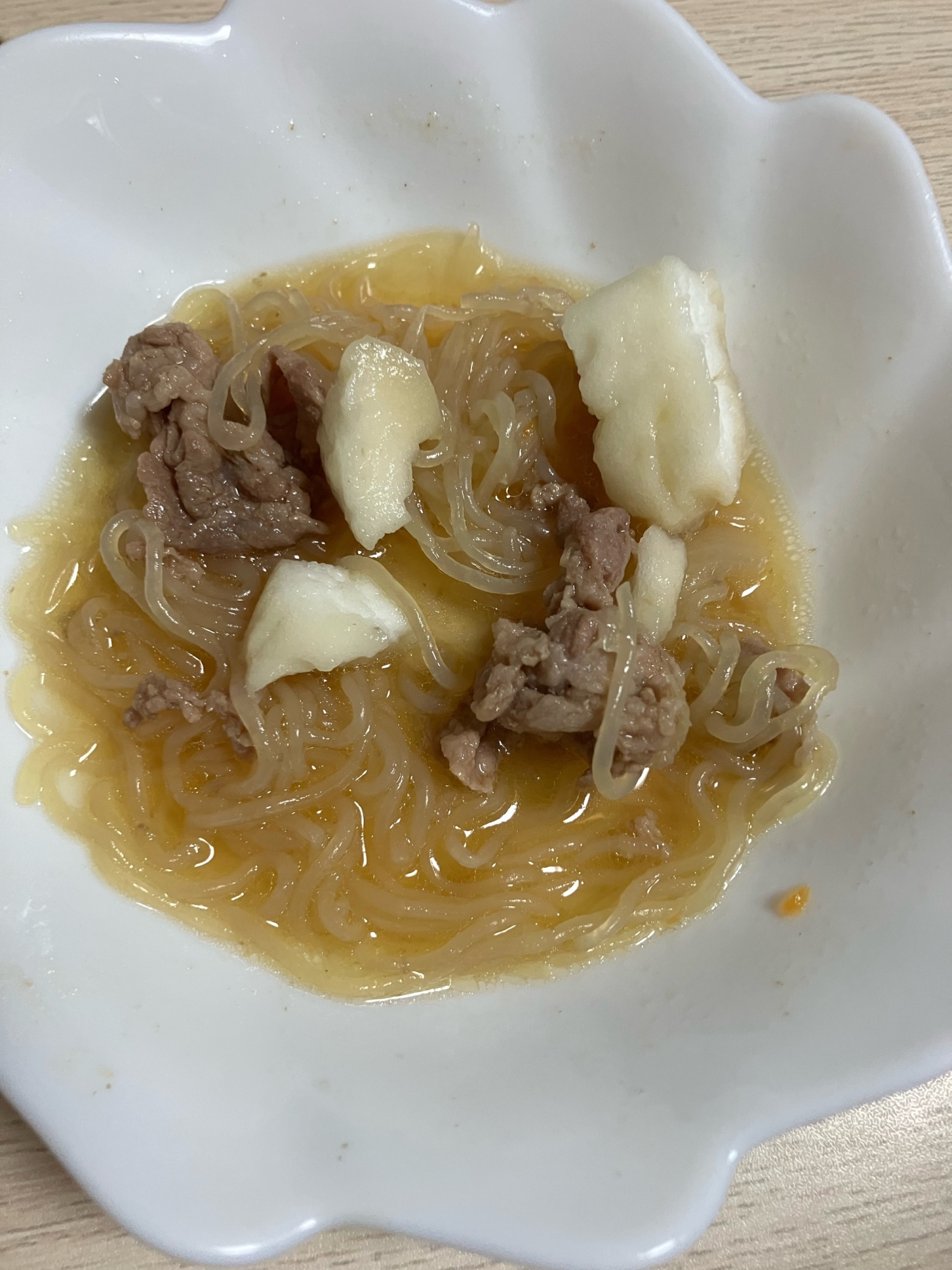 豚肉とはんぺんと白滝煮