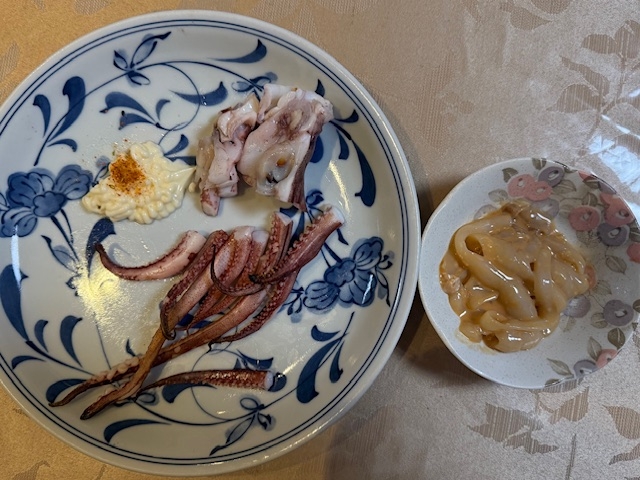 するめいか　塩辛　ゲソ焼き