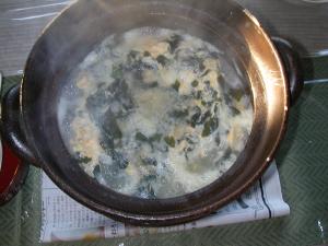 土鍋でアツアツ雑炊